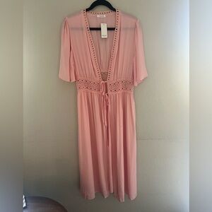 NWT Duster, Beach Coverup, Cardigan.  Pretty Peach, Medium, vacation vibes